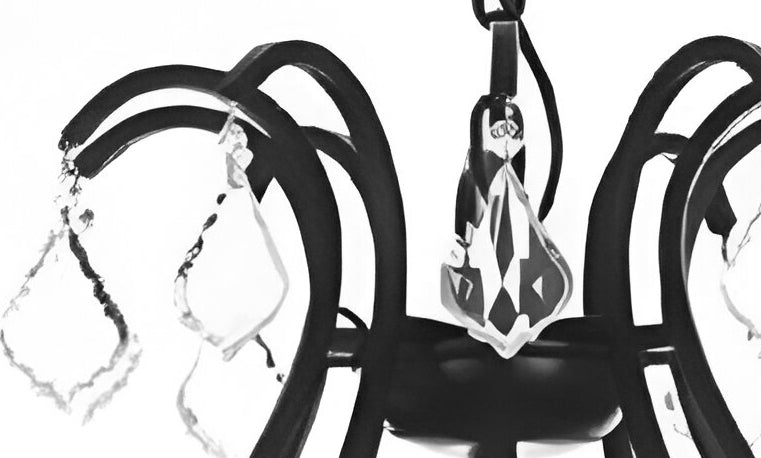 36-Light Large Foyer Crystal Chandelier Black Finish, 60" x 52" Wrought Iron Rustic Vintage Barn Metal Entryway Ceiling Lighting