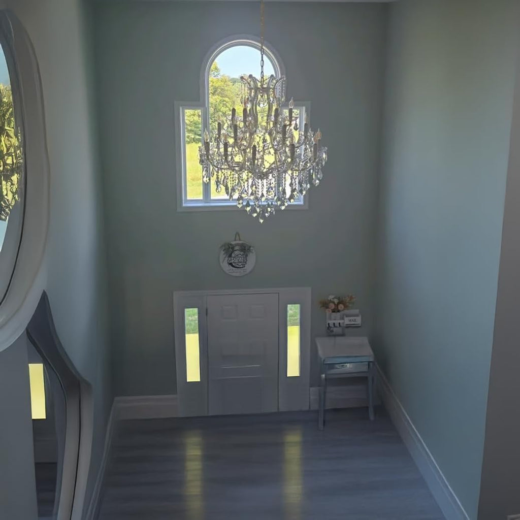 24-Light Large Gold Modern Crystal Chandelier, 3-Layer Luxury Ceiling Light Fixture for Lobby, Foyer, Staircase & Entrance Hall