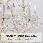 24-Light Large Gold Modern Crystal Chandelier, 3-Layer Luxury Ceiling Light Fixture for Lobby, Foyer, Staircase & Entrance Hall