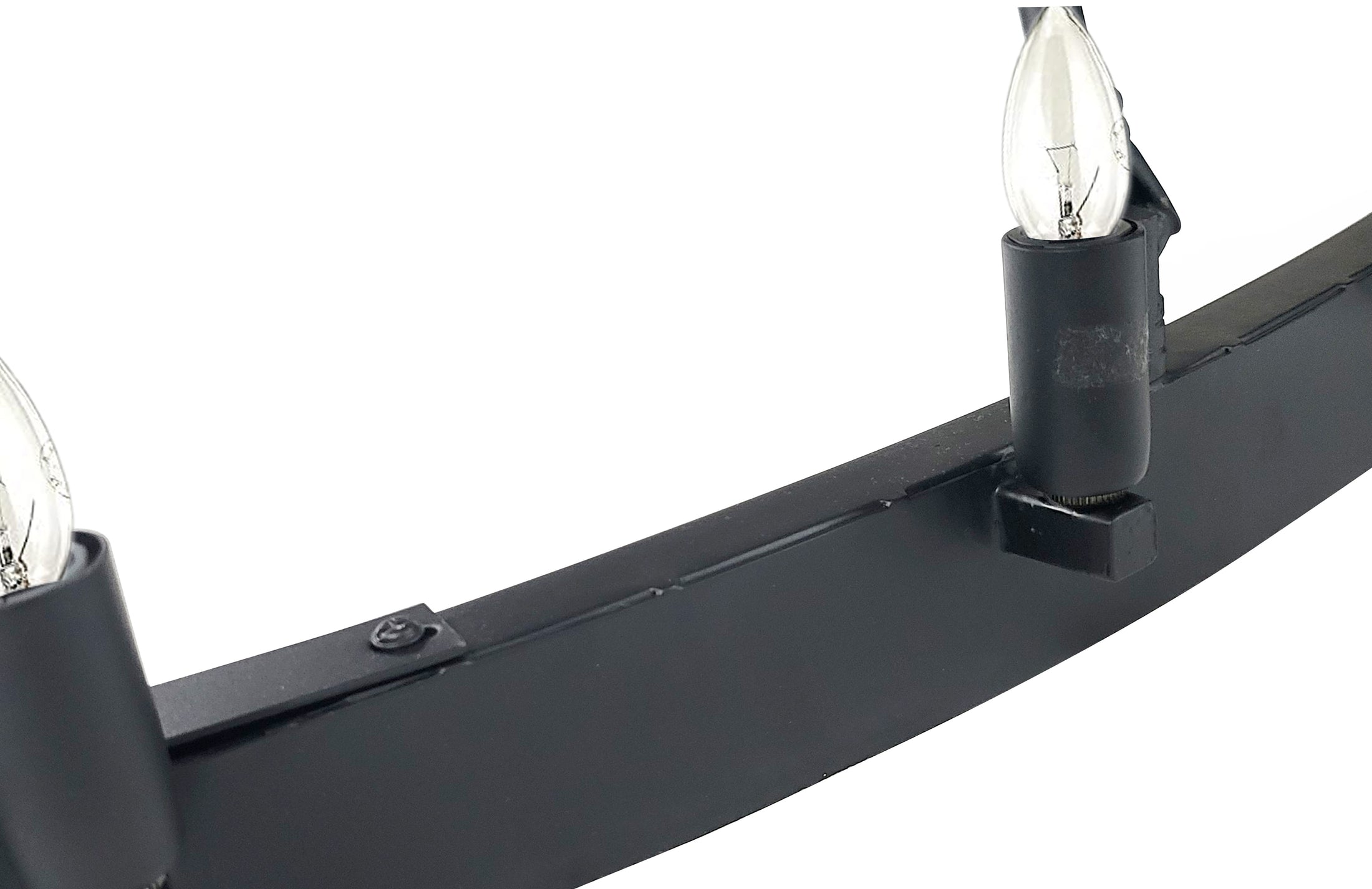 24-Light Industrial Rustic Chandelier Black Finish, 50"x48" Wrought Iron Vintage Barn Castile One-Tier Fixture