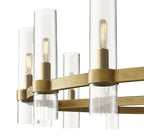 20-Light Round Chandelier Gold Finish, 60" Rustic Vintage Barn Metal Industrial Loft Ceiling Lighting Fixture