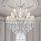 24-Light Large Modern Crystal Chandelier, 3-Layer High Ceiling Lighting Fixture for Lobby, Foyer, Staircase & Entrance Hall