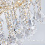 24-Light Gold Large Crystal Chandelier, Modern Maria Theresa Chandelier Lighting for Foyer, Entryway, Staircase & Dining Room