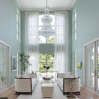 31 Lights Silver Finish Large Empire Crystal Chandelier Three-Tier, High Ceiling Chandelier Light fixtures for Foyer Staircase Living Room Entryway 51"H x 32"W V22-29