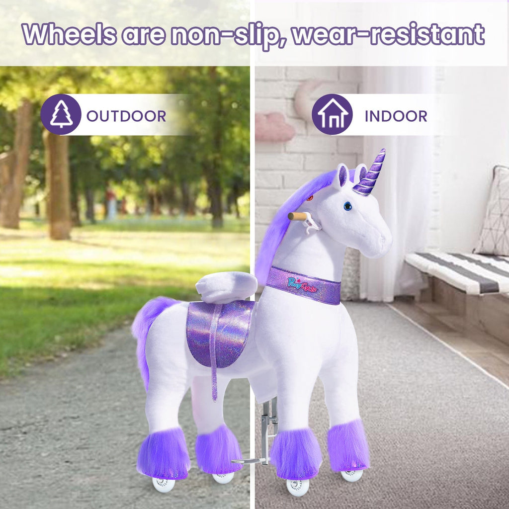 PonyCycle Model U® Purple Large Ride-On Unicorn for Kids Age 7+, Mechanical Walking Pony Toy