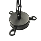 24-Light Industrial Rustic Chandelier Black Finish, 50"x48" Wrought Iron Vintage Barn Castile One-Tier Fixture