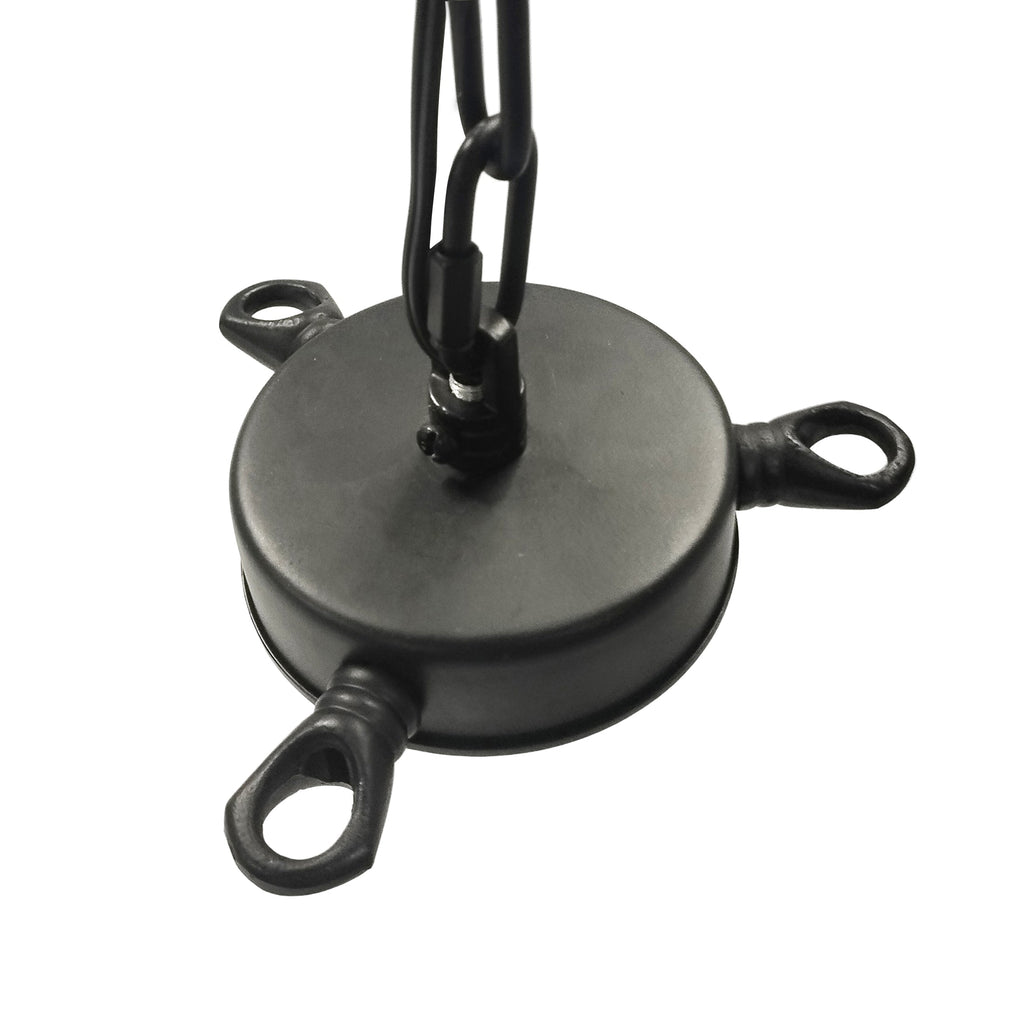 18-Light Wagon Wheel Chandelier Black Finish, 38"x40" Rustic Wrought Iron Vintage Barn Industrial Ceiling Light