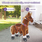 PonyCycle Model U® Brown Ride-On for Kids Age 3-4, Mechanical Walking Pony Toy