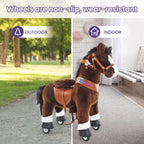 PonyCycle Model U® Chocolate Ride-On for Kids Age 4-7, Mechanical Walking Pony Toy Dark Brown
