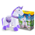 PonyCycle Model U® Purple Ride-On Unicorn for Kids Age 3-4, Mechanical Walking Pony Toy