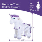 PonyCycle Model X® Ride-On Unicorn, Purple - Rideable Toy for Kids Age 3-4, Mechanical Walking Unicorn Ride-On Toy