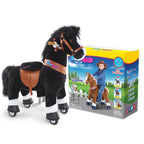 PonyCycle Model U® Black Ride-On for Kids Age 3-4, Mechanical Walking Pony Toy