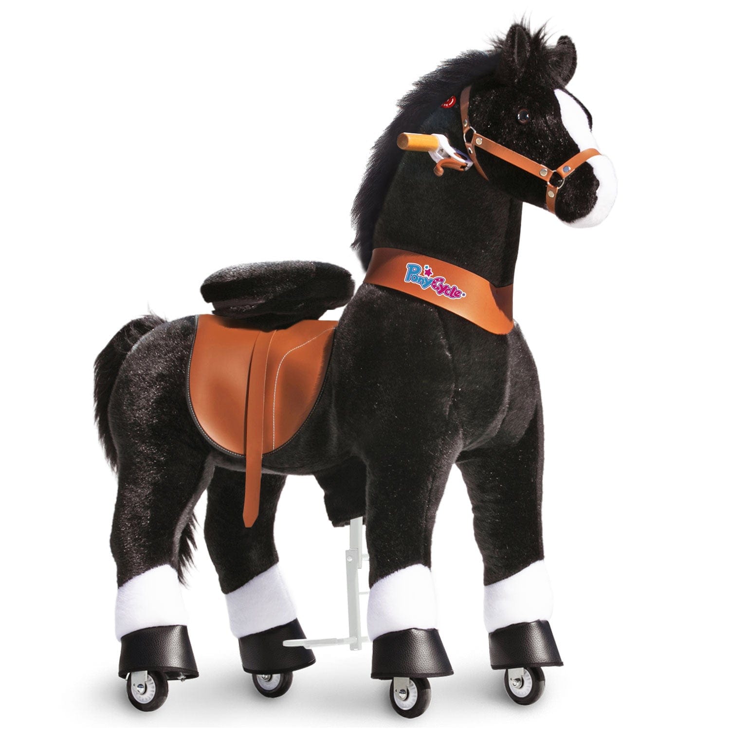PonyCycle Model U® Black Large Ride-On for Kids Age 7+, Mechanical Walking Pony Toy